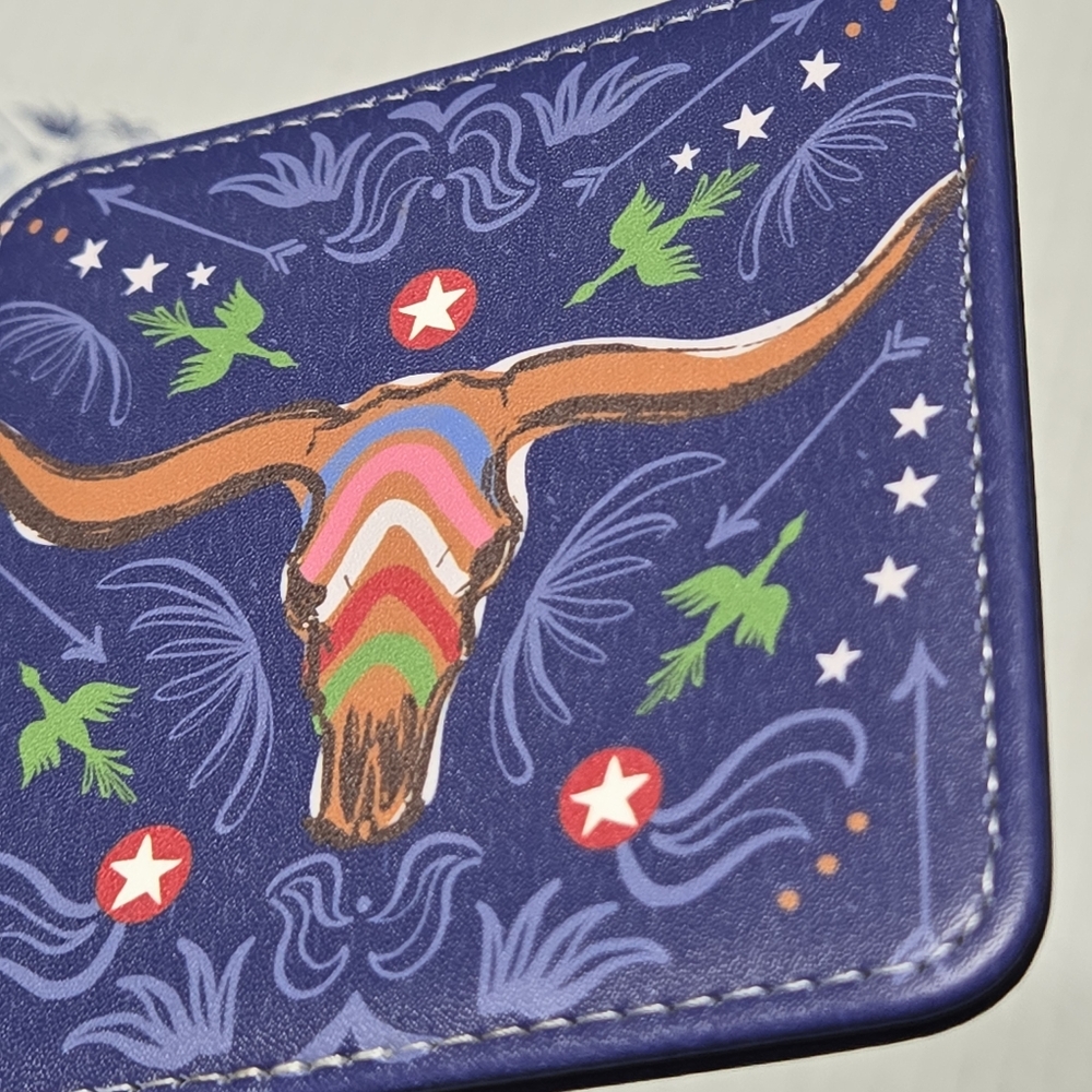 Reversible Coasters LONGHORN COASTERS Texas Western bull horn, SET OF 4 - Picture 4 of 16